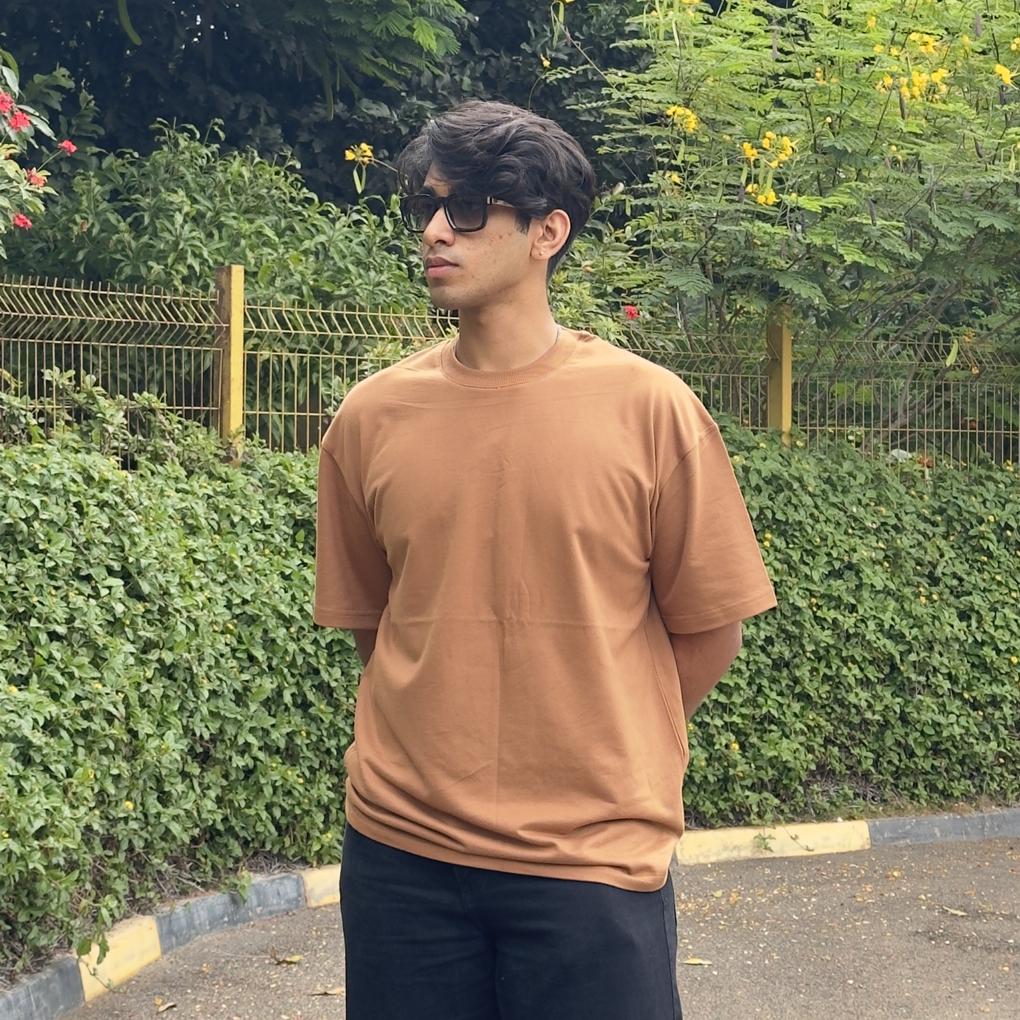 Camel Brown Oversized Tee